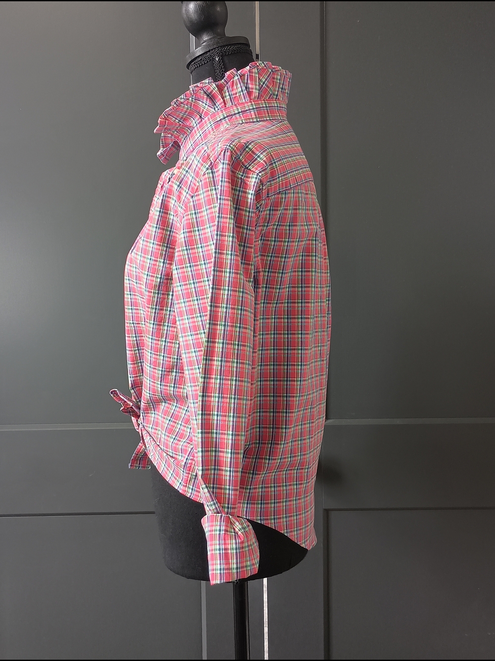 Upcycled Women's Ralph Lauren Ruffled Collar Shirt #080 - Picture 4 of 9